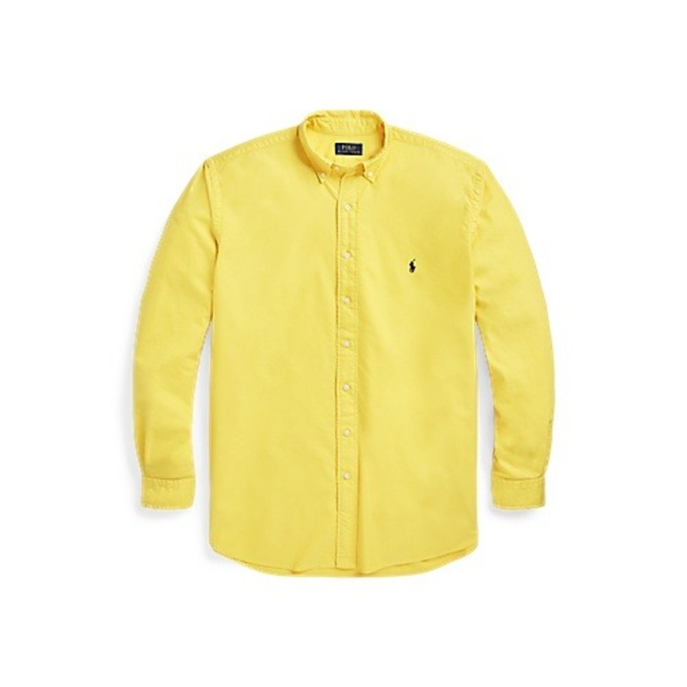 Ralph Lauren Yellow Garment Dyed Oxford Button Down Shirt Large Tall